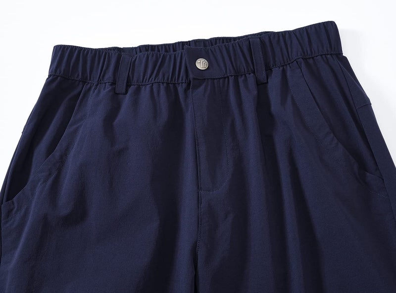 YSENTO Women's Hiking Pants Lightweight Stretch Quick Drying UPF 50 Camping Travel Work Cargo Pants 6 Pockets Navy Size XL - Image 3